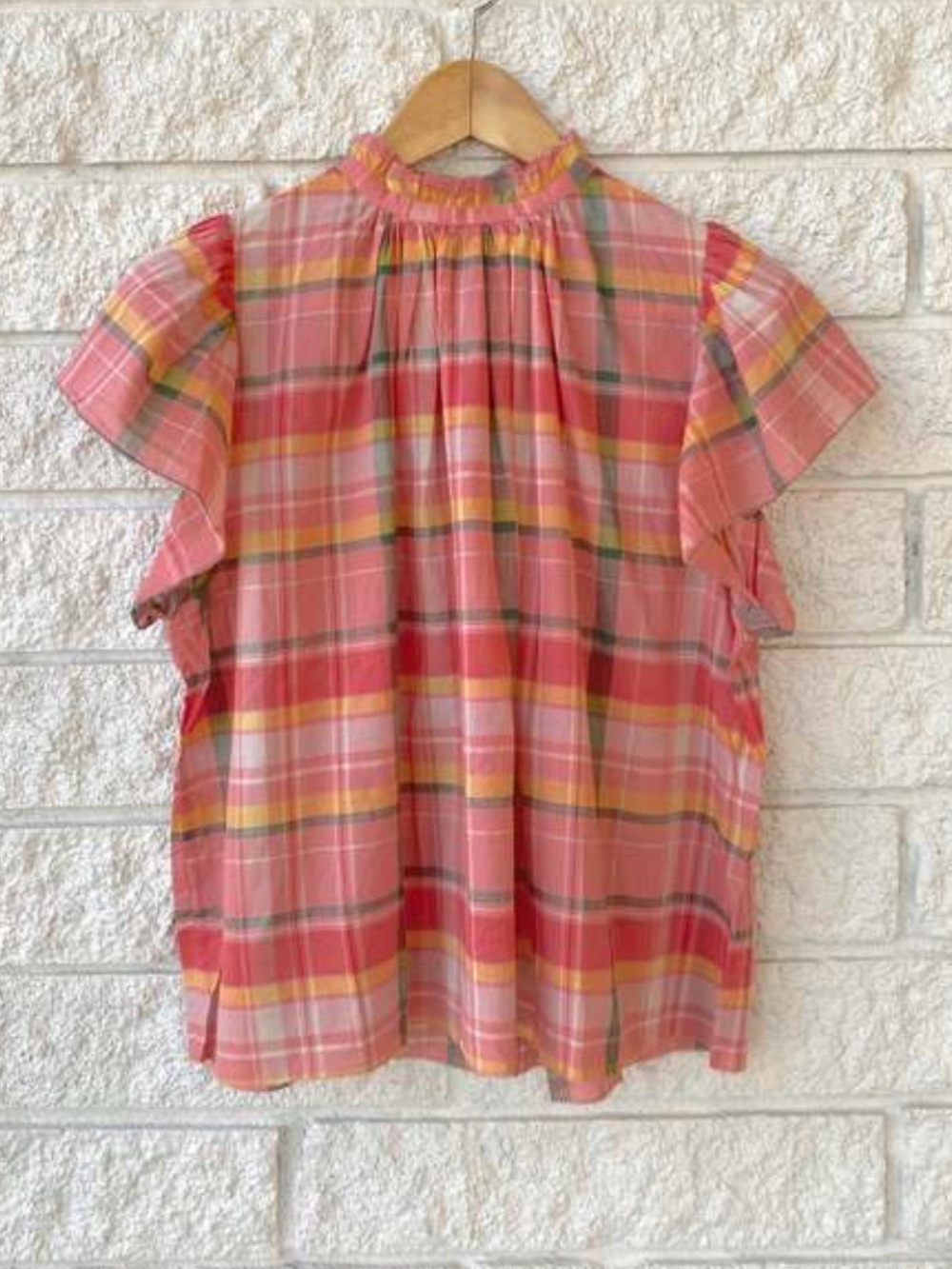SEALED Trovata Carla Highneck in Marmalade Plaid - size L